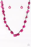 Paparazzi Waikiki Winds - Pink - Wooden Necklace and matching Earrings - Glitzygals5dollarbling Paparazzi Boutique 