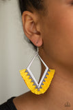 Paparazzi When In Peru - Yellow Fringe / Thread - Earrings - Glitzygals5dollarbling Paparazzi Boutique 