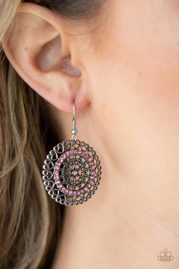 Fairytale Finale - pink - Paparazzi earrings - Glitzygals5dollarbling Paparazzi Boutique 