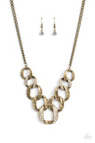 Bombshell Bling Brass ~ Paparazzi Necklace - Glitzygals5dollarbling Paparazzi Boutique 