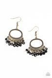 Happy Days - brass - Paparazzi earrings - Glitzygals5dollarbling Paparazzi Boutique 