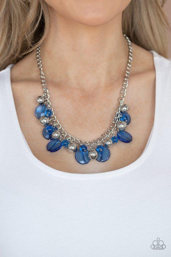 Paparazzi Necklace ~ Gossip Glam - Blue - Glitzygals5dollarbling Paparazzi Boutique 