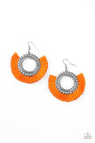 Paparazzi Fringe Fanatic Orange Fringe Earrings - Glitzygals5dollarbling Paparazzi Boutique 