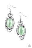 Paparazzi Port Royal Princess - Green Moonstone Earrings - Glitzygals5dollarbling Paparazzi Boutique 