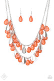 Paparazzi Life of the FIESTA Orange Necklace Fashion Fix Exclusive - Glitzygals5dollarbling Paparazzi Boutique 