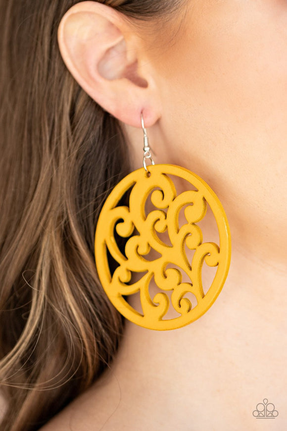 Paparazzi Jewelry Earrings Fresh Off The Vine - Yellow - Glitzygals5dollarbling Paparazzi Boutique 