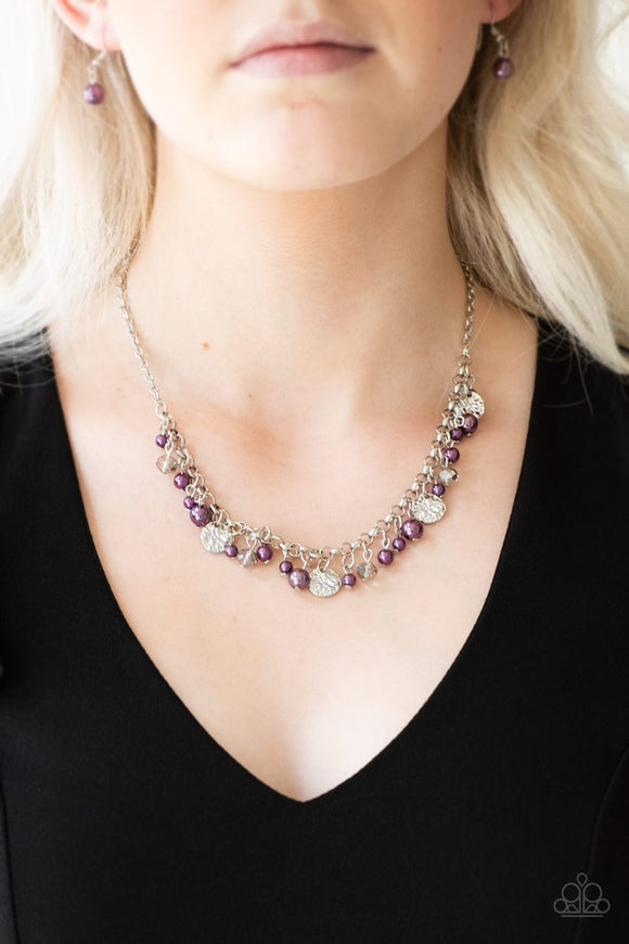 Coastal Cache - Purple Paparazzi Necklace - Glitzygals5dollarbling Paparazzi Boutique 
