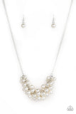 Grandiose Glimmer - white - Paparazzi necklace - Glitzygals5dollarbling Paparazzi Boutique 