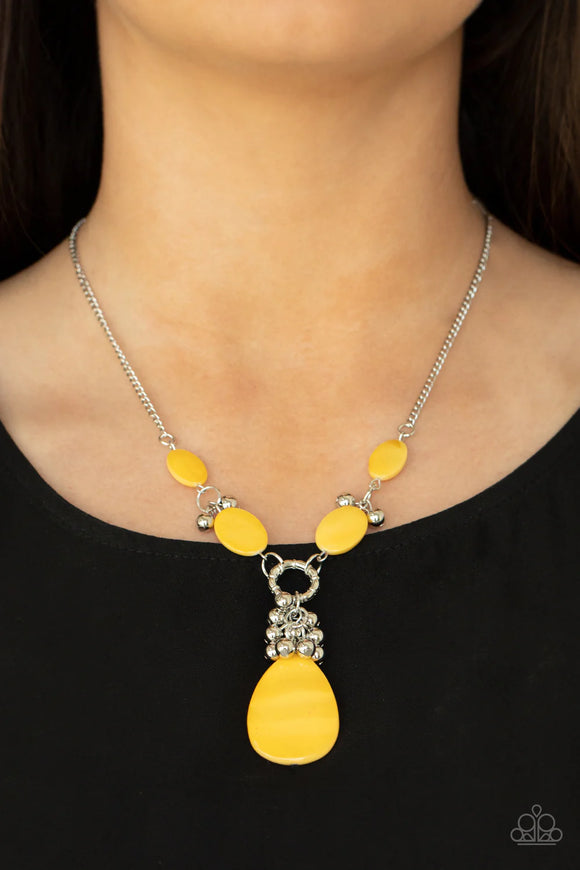 Summer Idol Yellow ~ Paparazzi Necklace - Glitzygals5dollarbling Paparazzi Boutique 