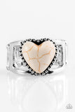 Paparazzi Rule With Your Heart White Ring - Glitzygals5dollarbling Paparazzi Boutique 